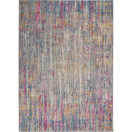 Homeroots 5 x 7 ft. Ivory Abstract Striations Area Rug 385352